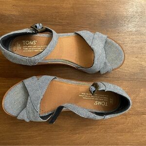 TOMS Women's Denim Blue Sandals